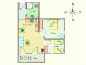 a floor plan of a house at Störtebeker 07 in Kühlungsborn