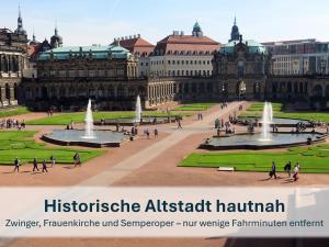 a large building with fountains in front of it at Dresden, Ferienhaus Strietzel in Dresden +36 photos