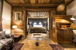 Posezení v ubytování Le Chalet Blanc