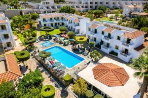 an aerial view of a resort with a swimming pool at Nikolas Villas Appartments in Hersonissos