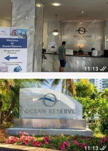 a man standing in front of an ocean reserve sign at Ocean Reserve Miami Sunny Isles Collins Ave in Sunny Isles Beach +38 photos
