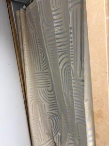 a glass window with a pattern on it at Studio in Geraardsbergen