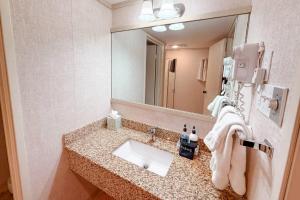 a bathroom with a sink and a mirror at So Davis St 333 Unit #414 ~ Mountaineer in Telluride