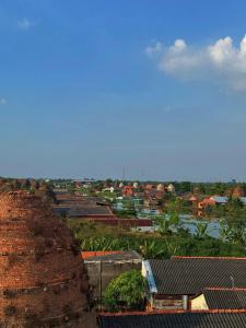 a view of a city from the top of a building at Út Pink in Ấp Xuân Sơn +17 photos
