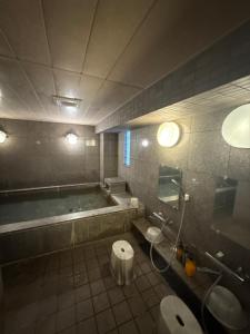 a bathroom with a tub and a toilet and a sink at 水戸第一ホテル本館 in Mito +5 photos