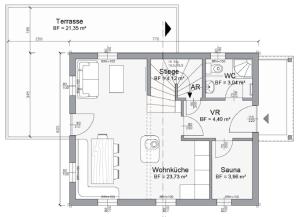 Nacrt objekta Hüttentraum Flattnitz
