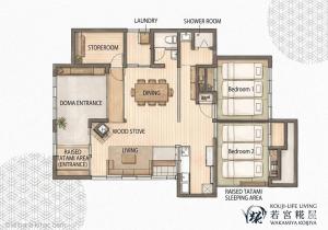 a floor plan of a house at Entire Traditional House, Pet Friendly,貸切古民家,最大9名,ペット可, 長野岡谷IC5分,ファミリー歓迎 in Okaya
