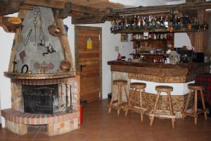 The lounge or bar area at Hotel Villa Rina