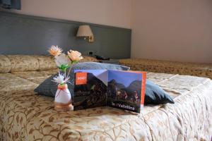 A bed or beds in a room at Hotel Villa Rina