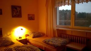 Cama ou camas em um quarto em Agroturystyka Zatom Stary
