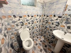 a bathroom with a toilet and a sink at Liora Villa in Negombo