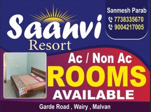 a sign for a room with a bed in a room at Sanvi Resort Malvan in Malvan +8 photos