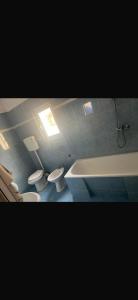 a bathroom with two toilets and a bath tub at Rastoder 2 in Donji Štoj