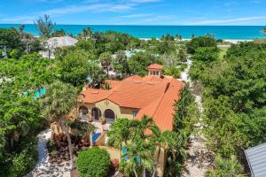 an overhead view of a house with a orange roof at Villa Elena in Captiva