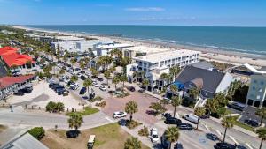 an aerial view of a city with a beach at 216A Sea Cabin in Isle of Palms