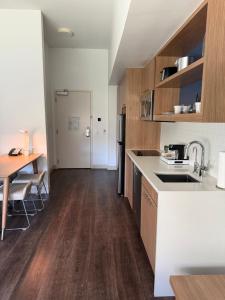 a kitchen with a sink and a counter top at Element by Marriott Sedona in Sedona