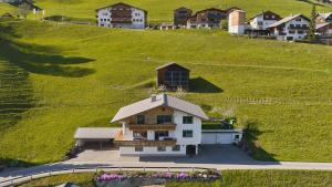 a house on the side of a green hill at Großes Bergapartment 4 SZ Balkon & Aussicht in Sonntag