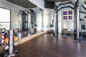 a gym with a bunch of equipment in a room at Lobie Botafogo Privilege in Rio de Janeiro