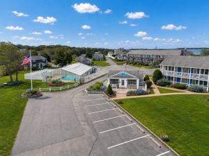 an aerial view of a resort with a building at Colonial Acres Resort in Yarmouth