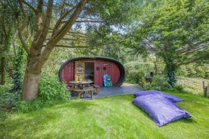 a pod in a garden with a table and a tree at 1 Bed in Bude oc-s34849 in Bude