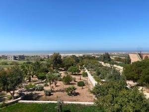 an aerial view of a garden with trees at Suite majorelle in Moulay Douraïne
