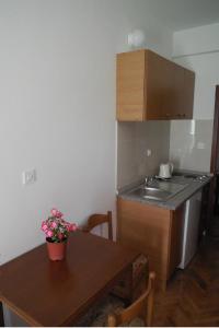 Kuchyň nebo kuchyňský kout v ubytování Apartments Maslina