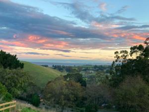 a view of the sunset from the top of a hill at Seascape on Maude in Oamaru +8 photos