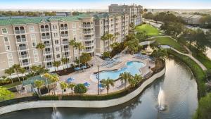 an aerial view of a resort with a pool at Hilton Vacation Club Mystic Dunes Orlando in Orlando