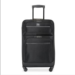 a black suitcase with a handle on a white background at El Sultans Men Only in Kigali