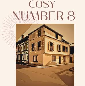 a poster of a building with the words cosy murder at Cosynumber8 in Bar-sur-Seine
