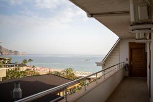 a balcony with a view of the ocean at Cleopatra Golden Beach Hotel in Alanya