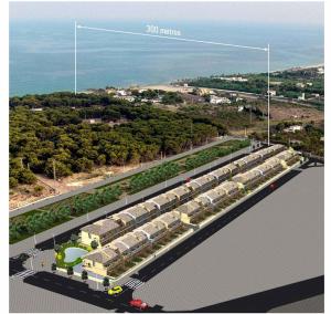 an overhead view of a highway with cars on it at Casa Althaya in Alcalà de Xivert