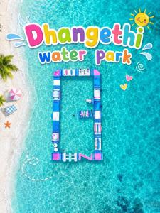 an overhead view of a water park on a beach at fehivilla resistance in Dhangethi