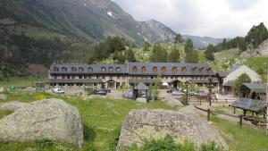 a large building in the middle of a mountain at Casa Rural David in Chía