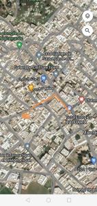 a map of a city with buildings and roads at Luxury in El Haouaria