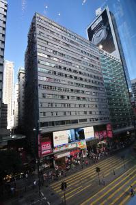 Nespecifikovaný výhled na destinaci Hongkong nebo výhled na město při pohledu z penzionu