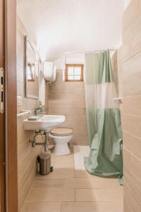 a bathroom with a toilet and a sink and a shower at BHR - Il Nido di Trevi in Trevi
