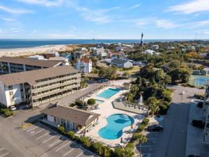 an aerial view of a resort with a swimming pool at Lighthouse Point 3B in Tybee Island