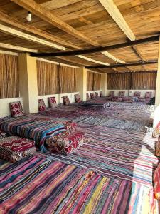 a large room with a large rugasteryasteryasteryasteryasteryasteryasteryasteryastery at Fayoum Desert Camp in Qaryat Ḩātim aţ Ţāʼī +28 photos