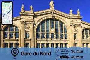 a large building with a car in front of it at L'escapade CDG Astérix Parc d'exposition in Louvres