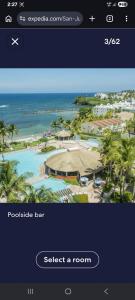 a picture of a beach with the words polished bar select a room at Dorado Del Mar Beach Resort in Dorado