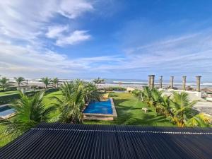 a view of the beach from the roof of a resort at Venice House, Costa del Sol in San Luis La Herradura