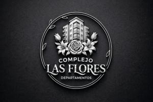 a logo of a building in a circle with flowers at Complejo Las Flores in Durango