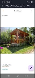 a picture of a gazebo on a website at Tem Hotel in Khorog +3 photos