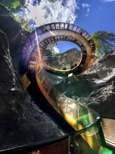 a view of a roller coaster at Pension Edelweiß in Sankt Johann im Pongau