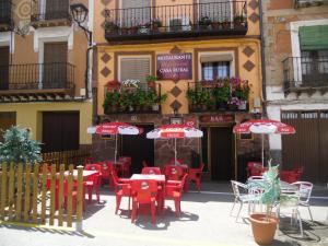 En restaurang eller annat matställe på Casa Maidevera