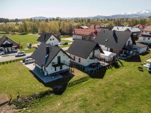an aerial view of a residential neighborhood with houses at Apartament CEKO 2 in Ostrowsko