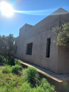 a stone building with two windows on the side of it at immo in Aghmat