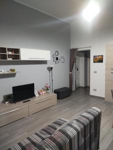 a living room with a tv and a couch at CAMARDA HOME in Bernalda