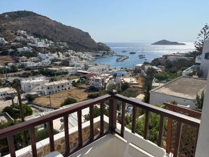 a view from the balcony of a house at Villa Marco Polo in Agia Marina